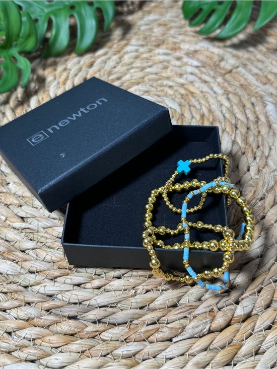 enewton Jewelry - Newton Gold and Turquoise Bead Bracelet Set